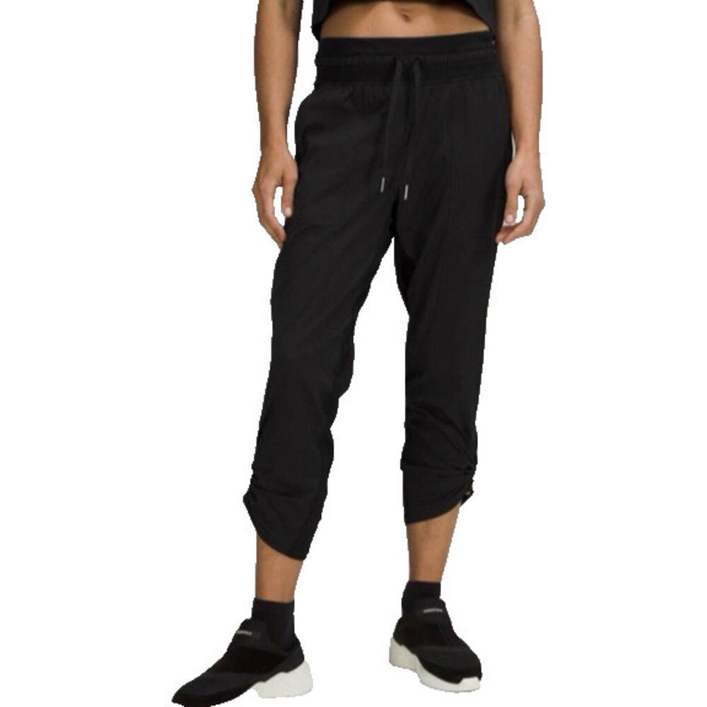 Lululemon Size 2 Dance Studio Mid Rise Cropped 25" Pants Joggers Black  LW6CDQS